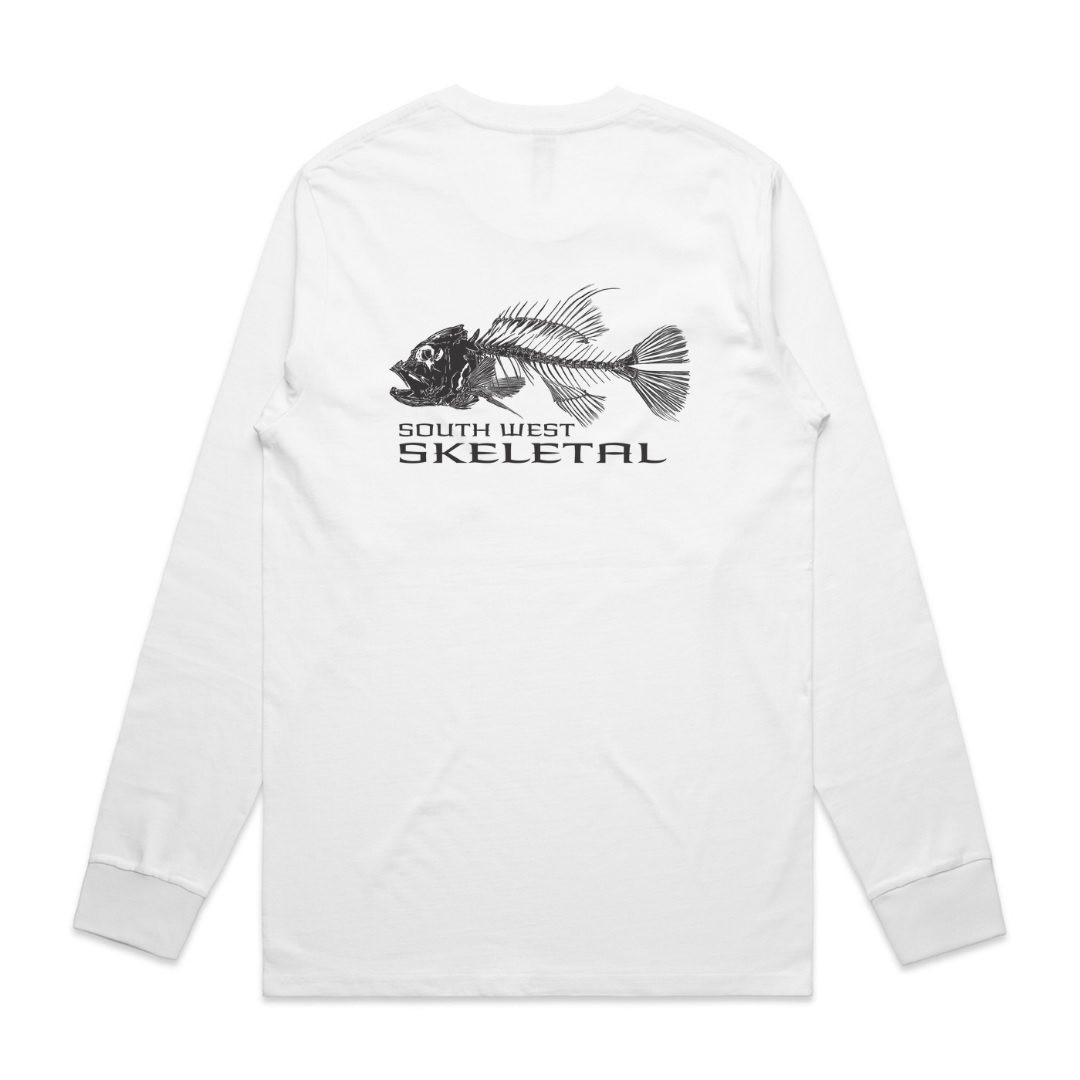 Men's White Long Sleeve - Skeletal