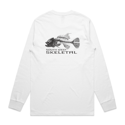 Men's White Long Sleeve - Skeletal