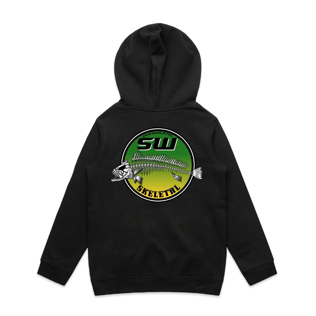 Men's Black Hoodie - Neon