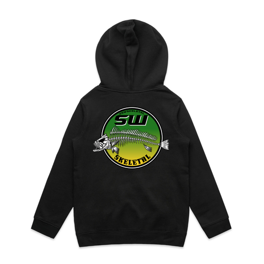 Youth Black Hoodie - Neon