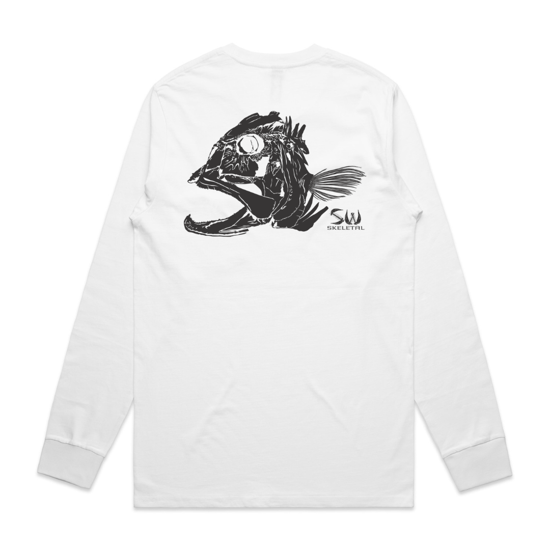 Men's White Long Sleeve - Skeletal