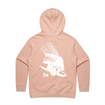 Womens 'El Dorado' Mahi mahi hoodie Pale Pink